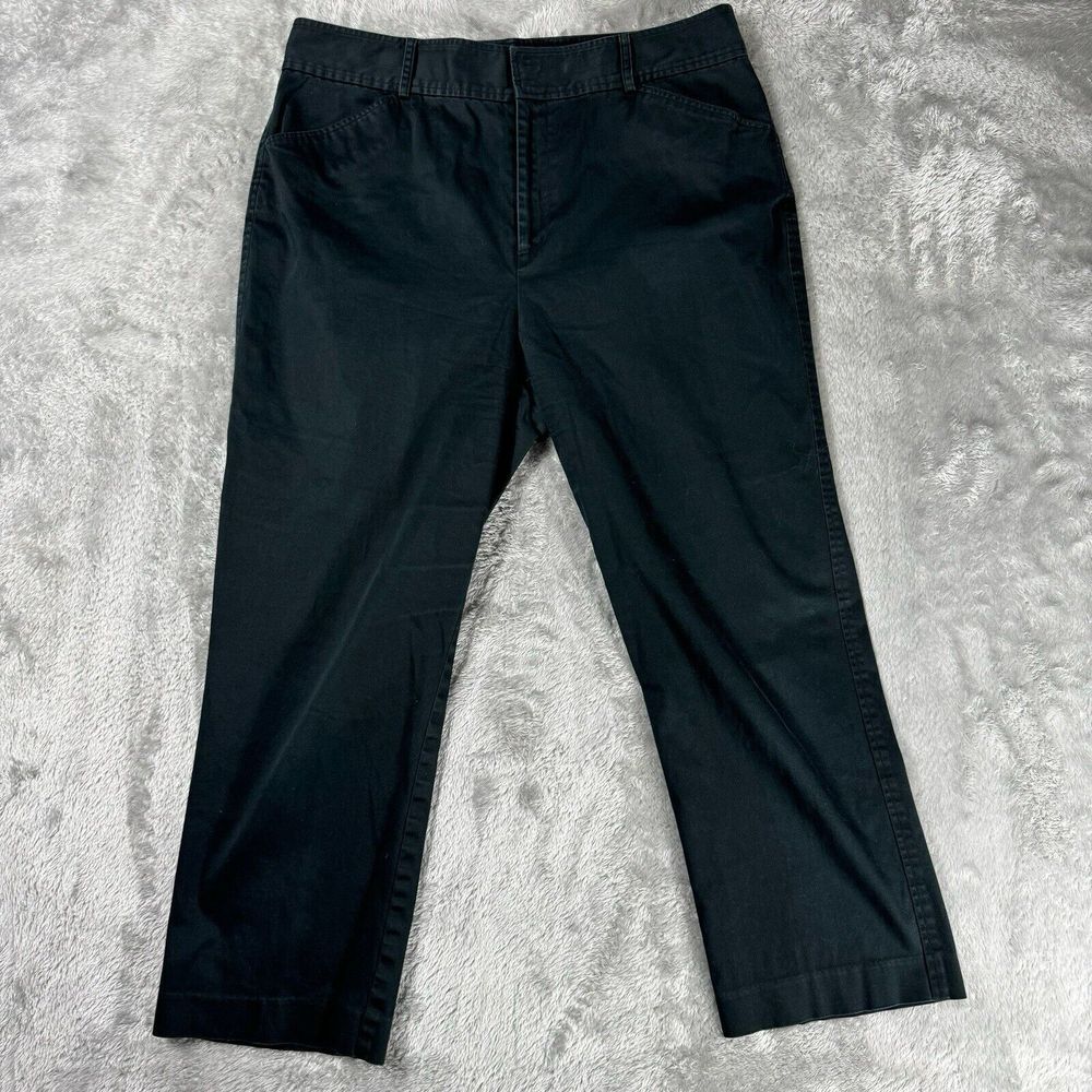 Ralph Lauren LRL Pants Womens 14 Black Office Work Stretch Casual